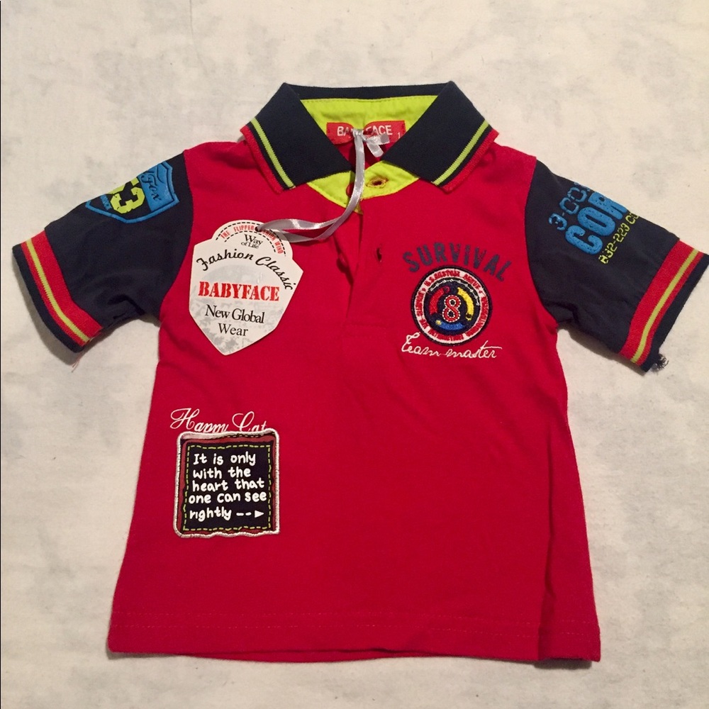 Baby face shirt size 1